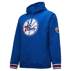Royal Philadelphia 76ers Chainstitch Applique Vintage Heavyweight Pullover Hoodie | NBA