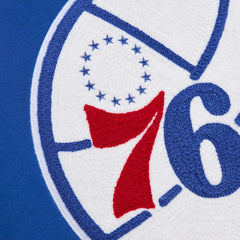 Royal Philadelphia 76ers Chainstitch Applique Vintage Heavyweight Pullover Hoodie | NBA