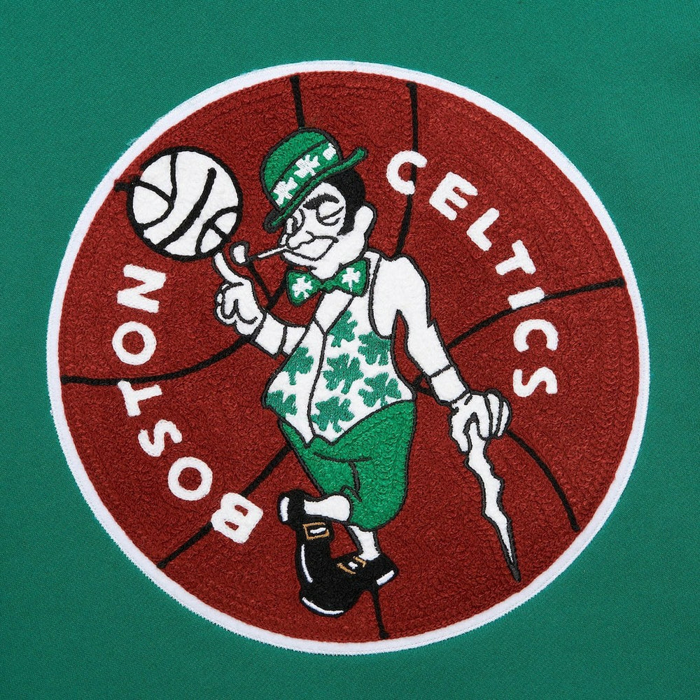 Kelly Green Boston Celtics Chainstitch Applique Vintage Heavyweight Pullover Hoodie | NBA