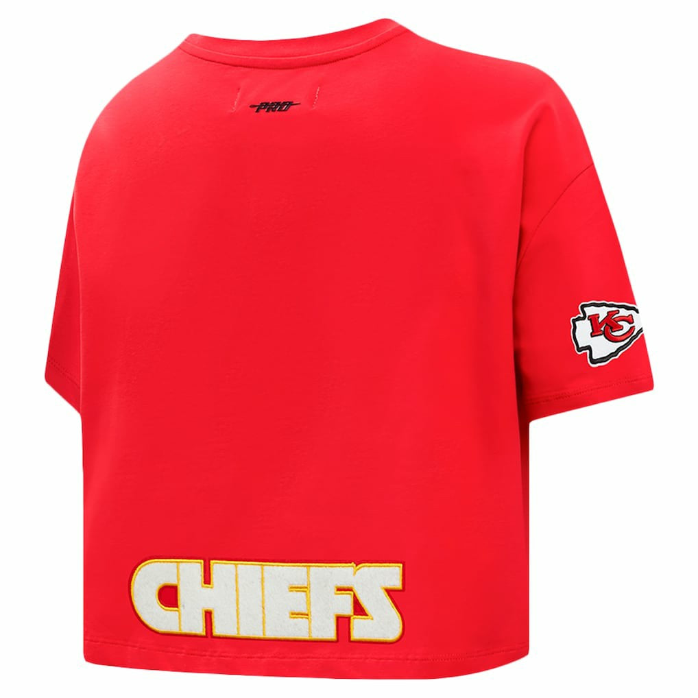 Kansas City Chiefs Travis Kelce  Pro Standard Women's Player Name & Number Cropped Boxy T-Shirt | NFL Online