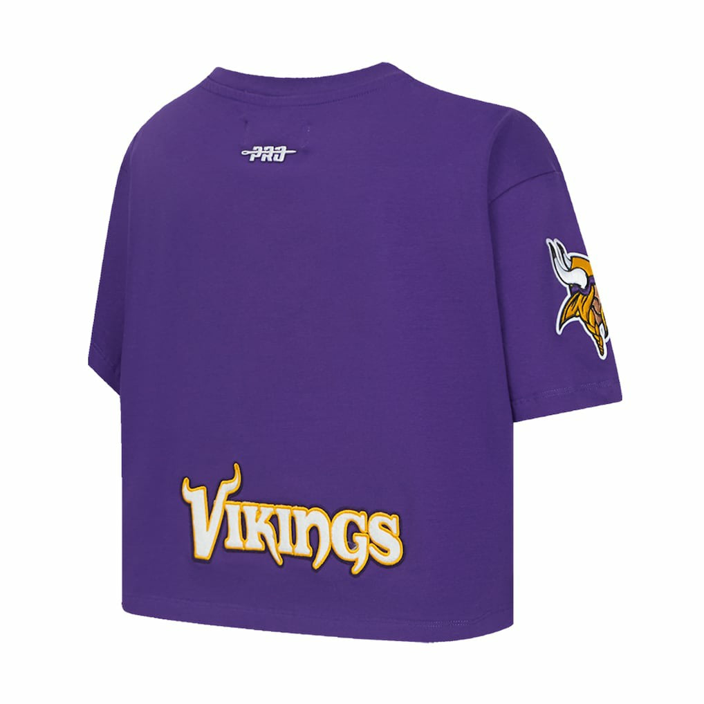 Minnesota Vikings J.J. McCarthy  Pro Standard Women's Player Name & Number Cropped Boxy T-Shirt | NFL On sale