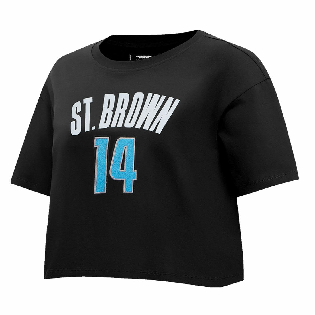 Detroit Lions Amon-Ra St. Brown  Pro Standard Women's Player Name & Number Cropped Boxy T-Shirt | NFL New