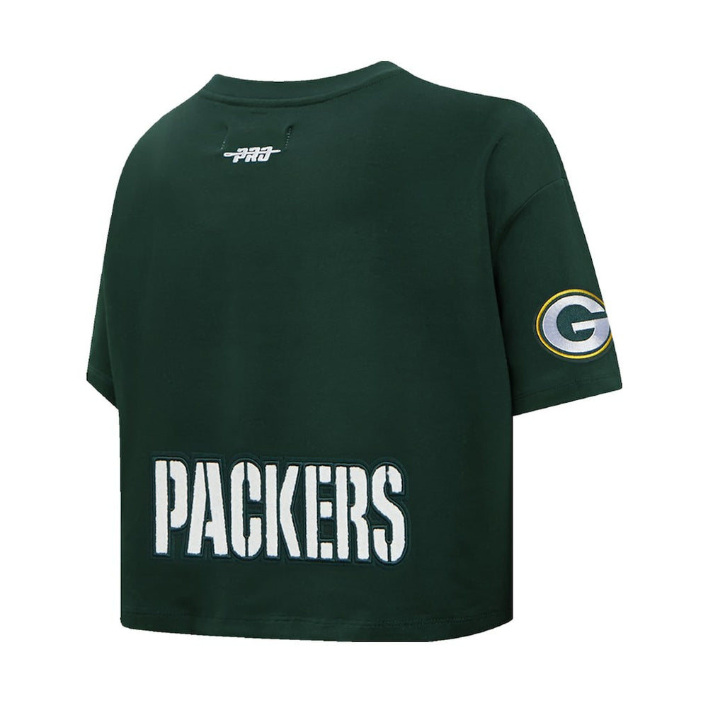 Green Bay Packers Jordan Love  Pro Standard Women's Player Name & Number Cropped Boxy T-Shirt | NFL Hot