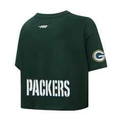 Green Bay Packers Jordan Love  Pro Standard Women's Player Name & Number Cropped Boxy T-Shirt | NFL Hot