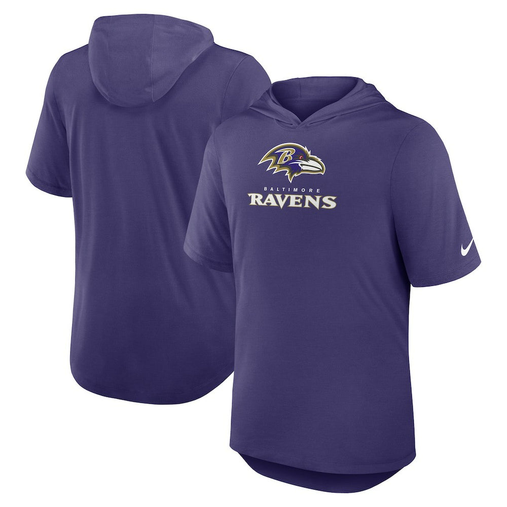 Baltimore Ravens Lockup Tri-Blend Hoodie T-Shirt | NFL New