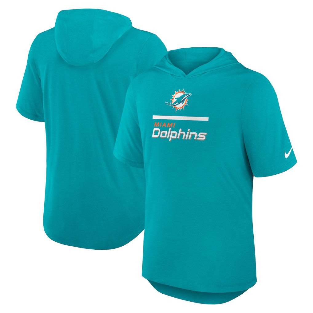 Miami Dolphins Lockup Tri-Blend Hoodie T-Shirt | NFL Online