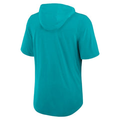 Miami Dolphins Lockup Tri-Blend Hoodie T-Shirt | NFL Online