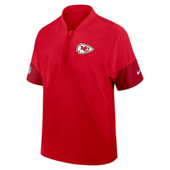 Kansas City Chiefs Sideline Short Sleeve Quarter-Zip Dri-FIT Coach Jacket | NFL Online