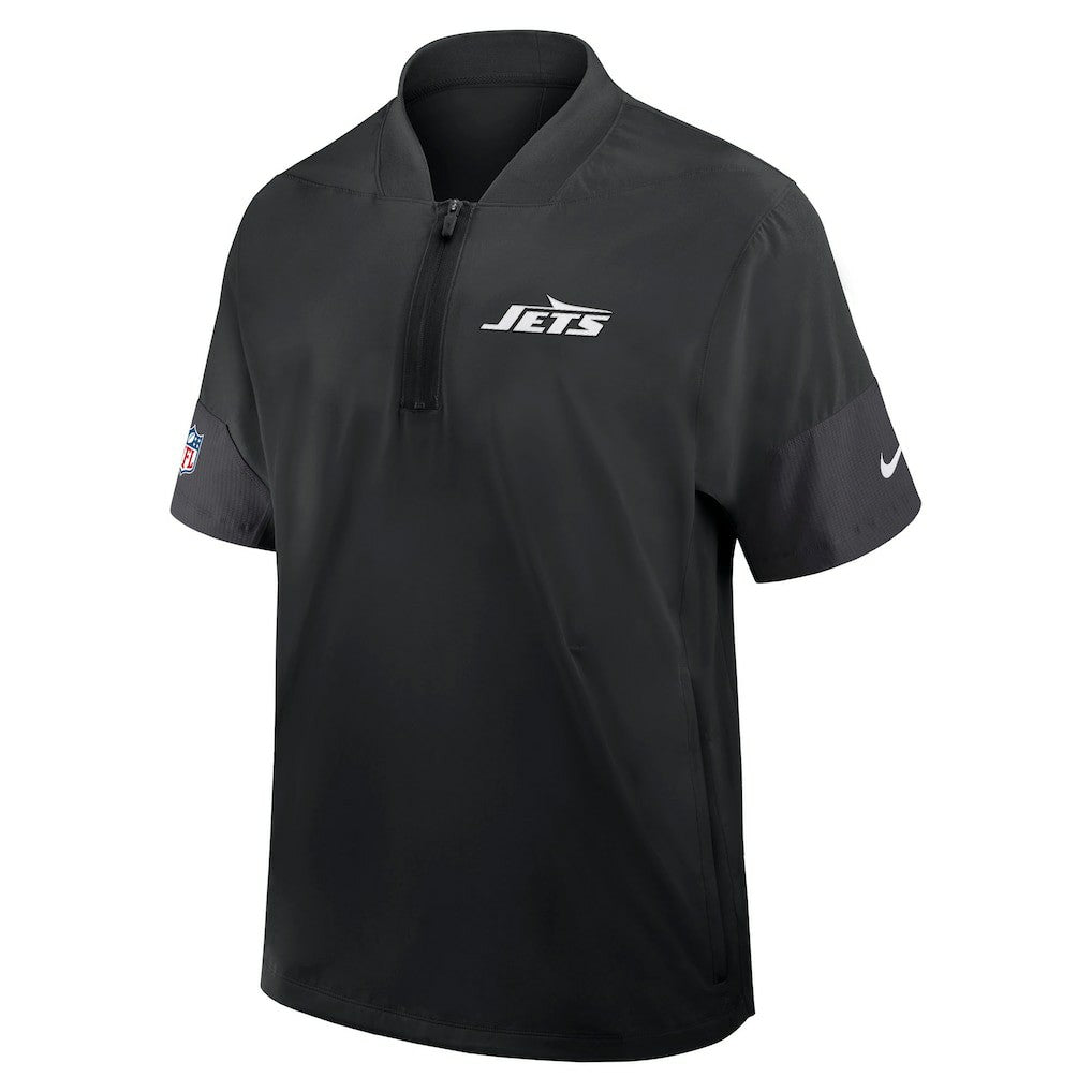 New York Jets Sideline Short Sleeve Quarter-Zip Dri-FIT Coach Jacket | NFL Hot