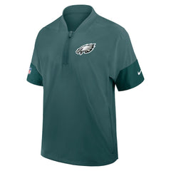 Philadelphia Eagles Sideline Short Sleeve Quarter-Zip Dri-FIT Coach Jacket | NFL US