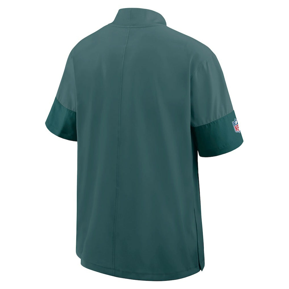 Philadelphia Eagles Sideline Short Sleeve Quarter-Zip Dri-FIT Coach Jacket | NFL US