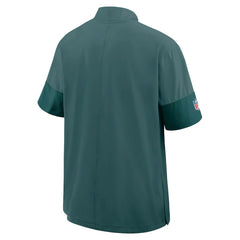 Philadelphia Eagles Sideline Short Sleeve Quarter-Zip Dri-FIT Coach Jacket | NFL US