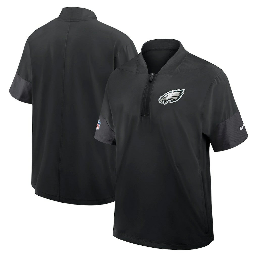 Philadelphia Eagles Sideline Short Sleeve Quarter-Zip Dri-FIT Coach Jacket | NFL On sale