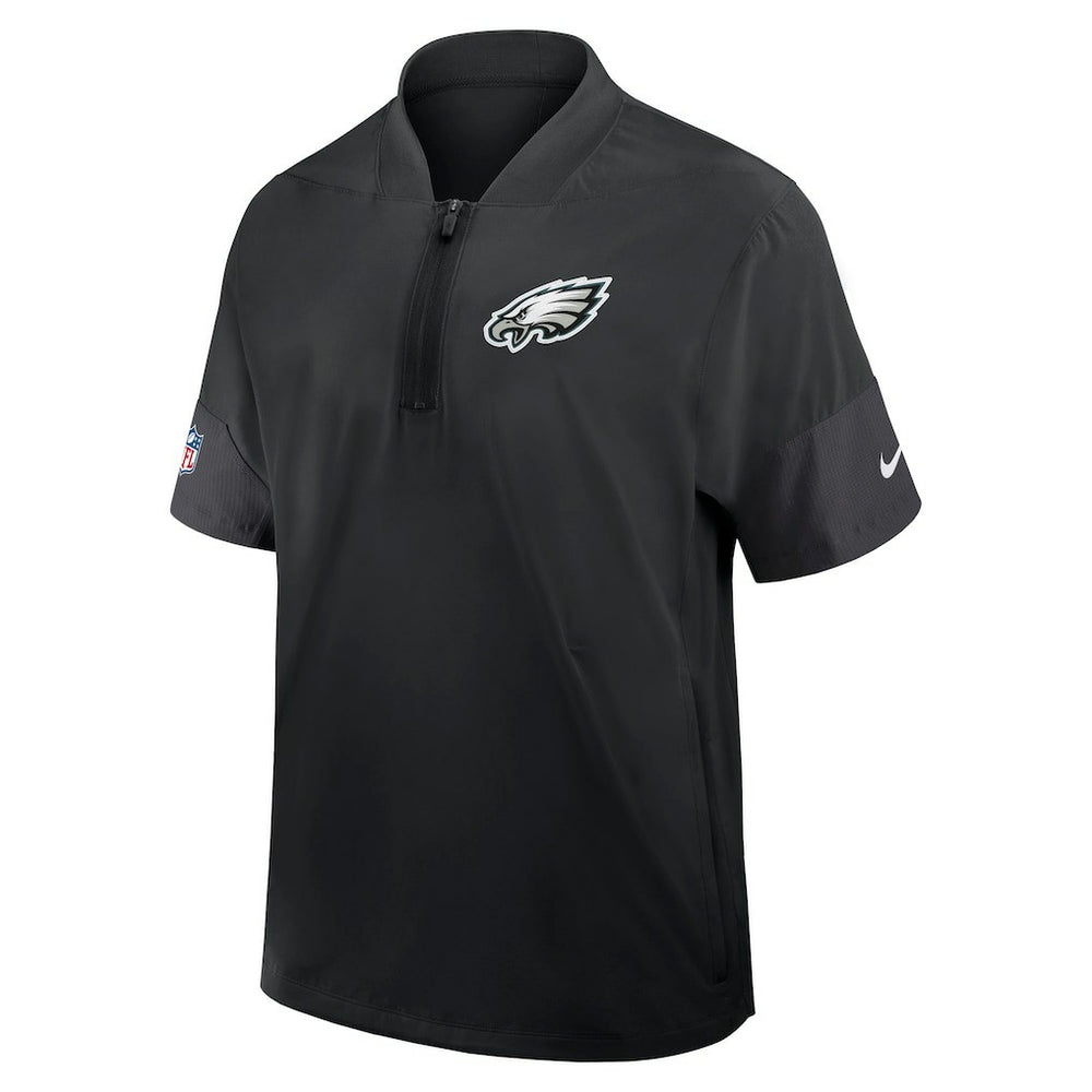 Philadelphia Eagles Sideline Short Sleeve Quarter-Zip Dri-FIT Coach Jacket | NFL On sale