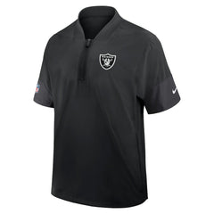 Las Vegas Raiders Sideline Short Sleeve Quarter-Zip Dri-FIT Coach Jacket | NFL US