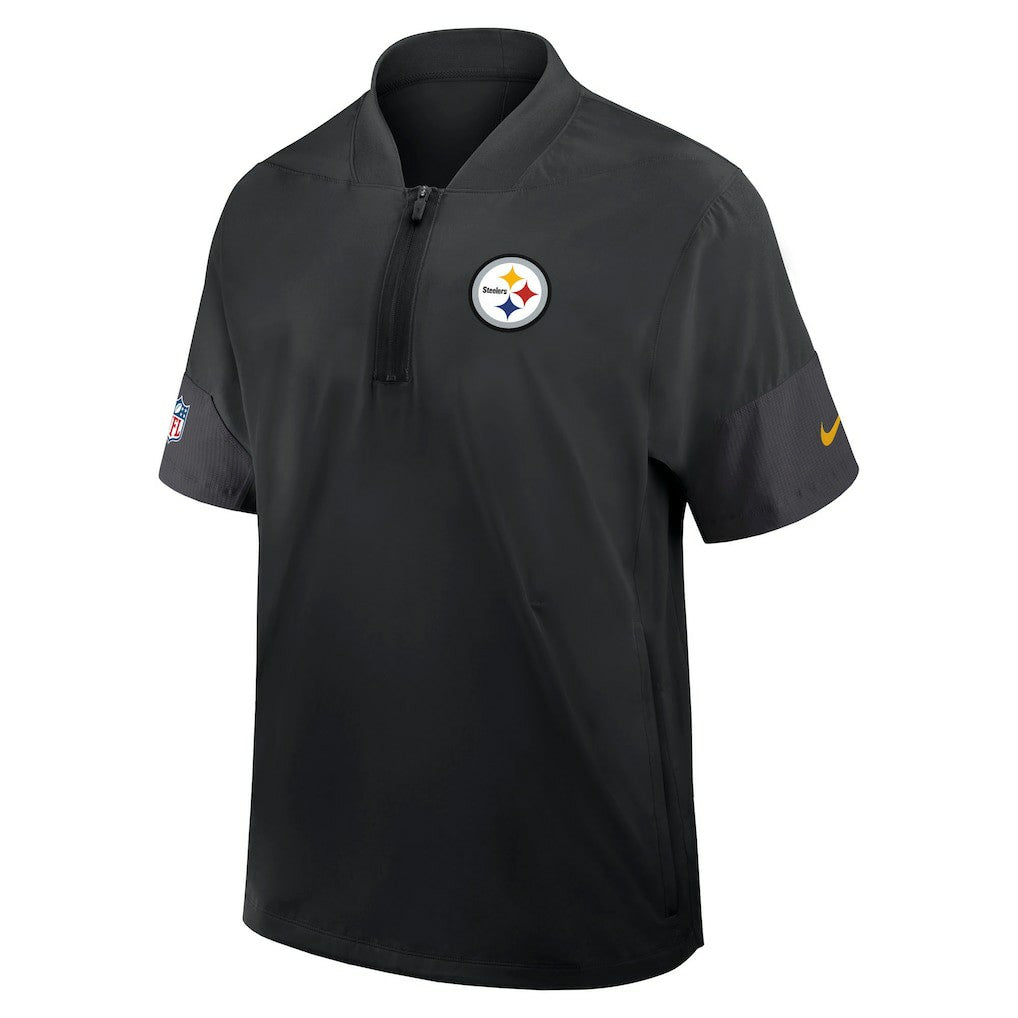 Pittsburgh Steelers Sideline Short Sleeve Quarter-Zip Dri-FIT Coach Jacket | NFL On sale
