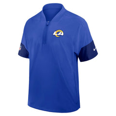 Los Angeles Rams Sideline Short Sleeve Quarter-Zip Dri-FIT Coach Jacket | NFL Online