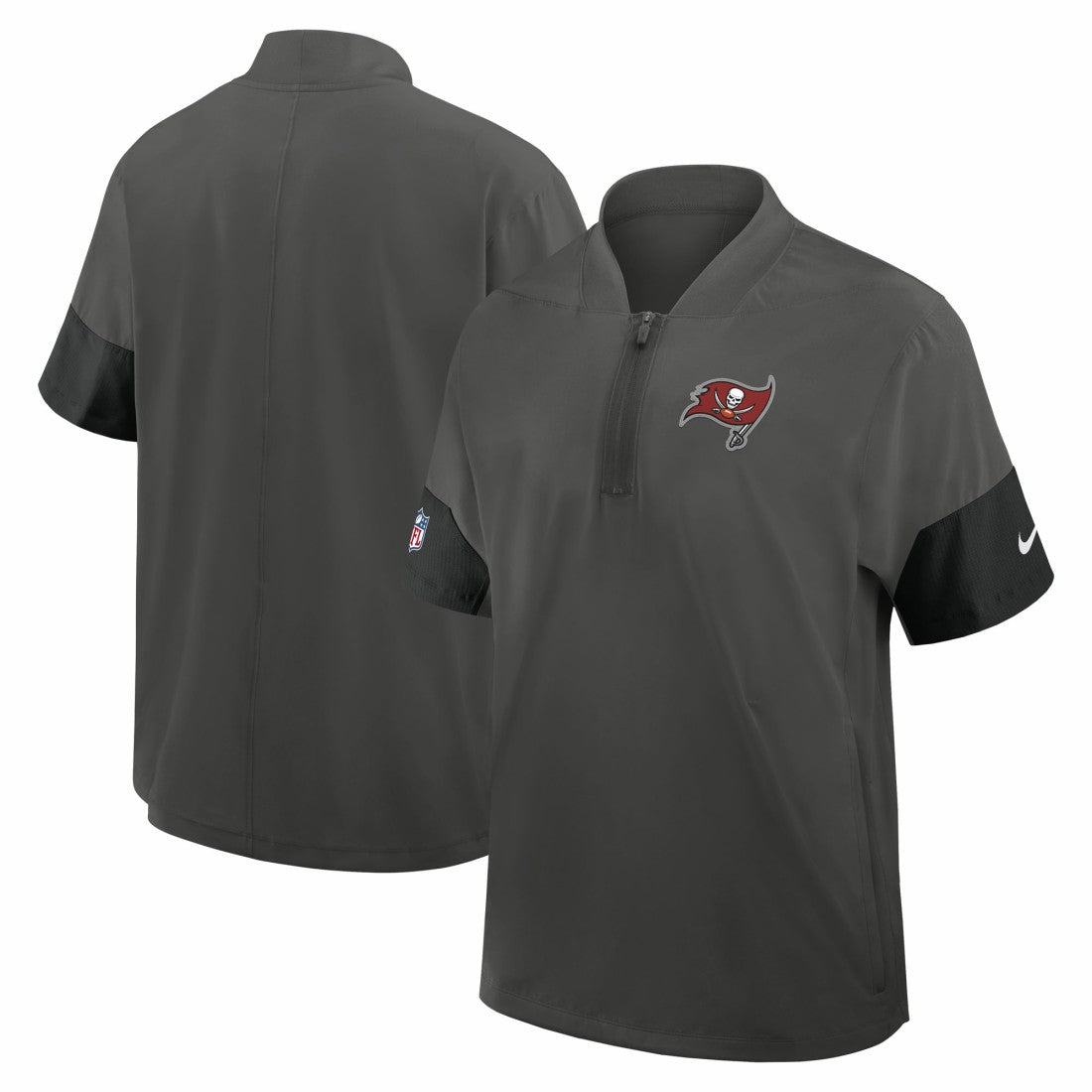Tampa Bay Buccaneers Sideline Short Sleeve Quarter-Zip Dri-FIT Coach Jacket | NFL Hot