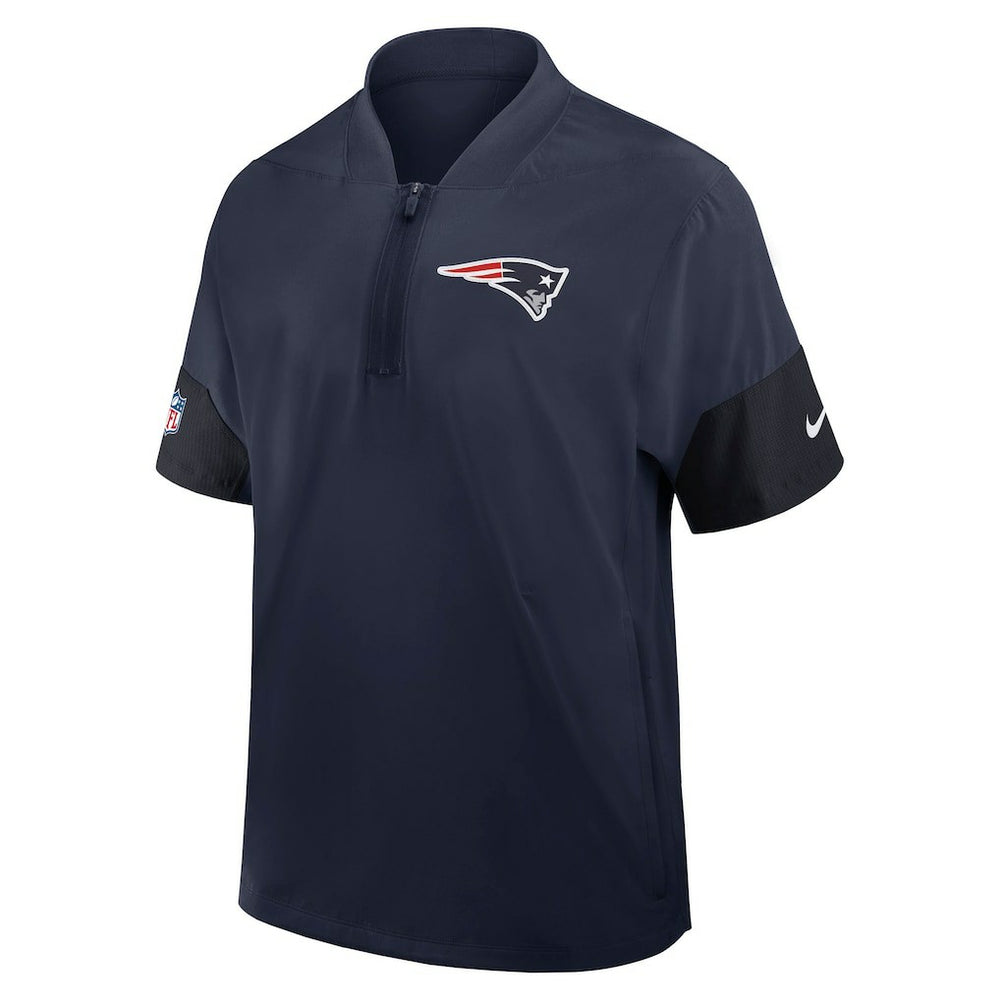 New England Patriots Sideline Short Sleeve Quarter-Zip Dri-FIT Coach Jacket | NFL US