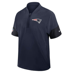 New England Patriots Sideline Short Sleeve Quarter-Zip Dri-FIT Coach Jacket | NFL US