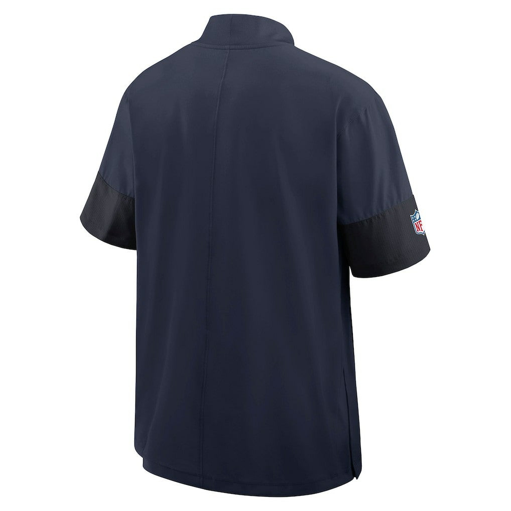 New England Patriots Sideline Short Sleeve Quarter-Zip Dri-FIT Coach Jacket | NFL US