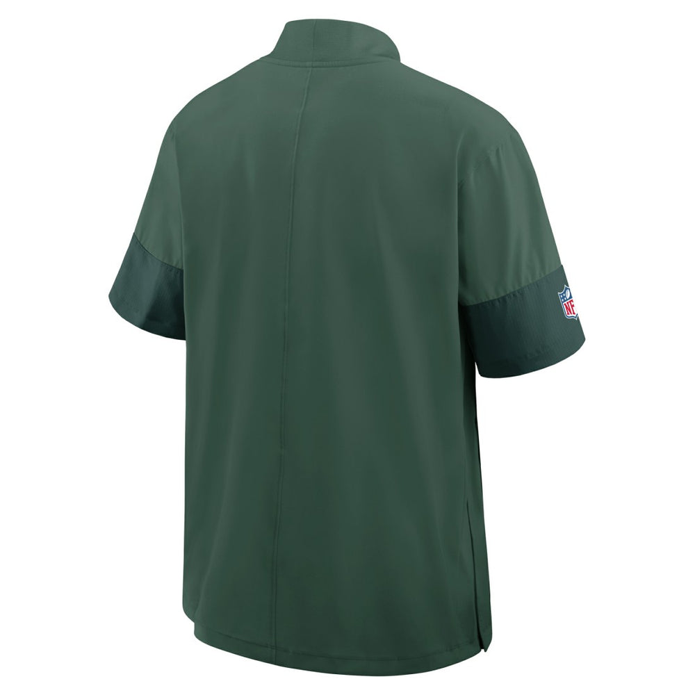 Green Bay Packers Sideline Short Sleeve Quarter-Zip Dri-FIT Coach Jacket | NFL Online
