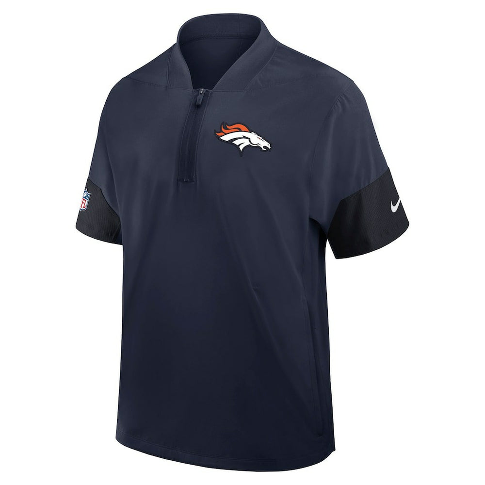 Denver Broncos Sideline Short Sleeve Quarter-Zip Dri-FIT Coach Jacket | NFL Hot