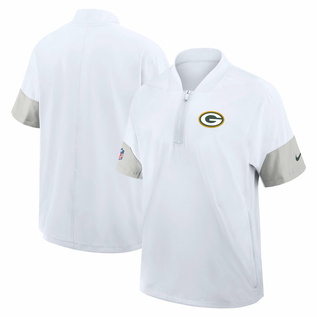 Green Bay Packers Sideline Short Sleeve Quarter-Zip Dri-FIT Coach Jacket | NFL US