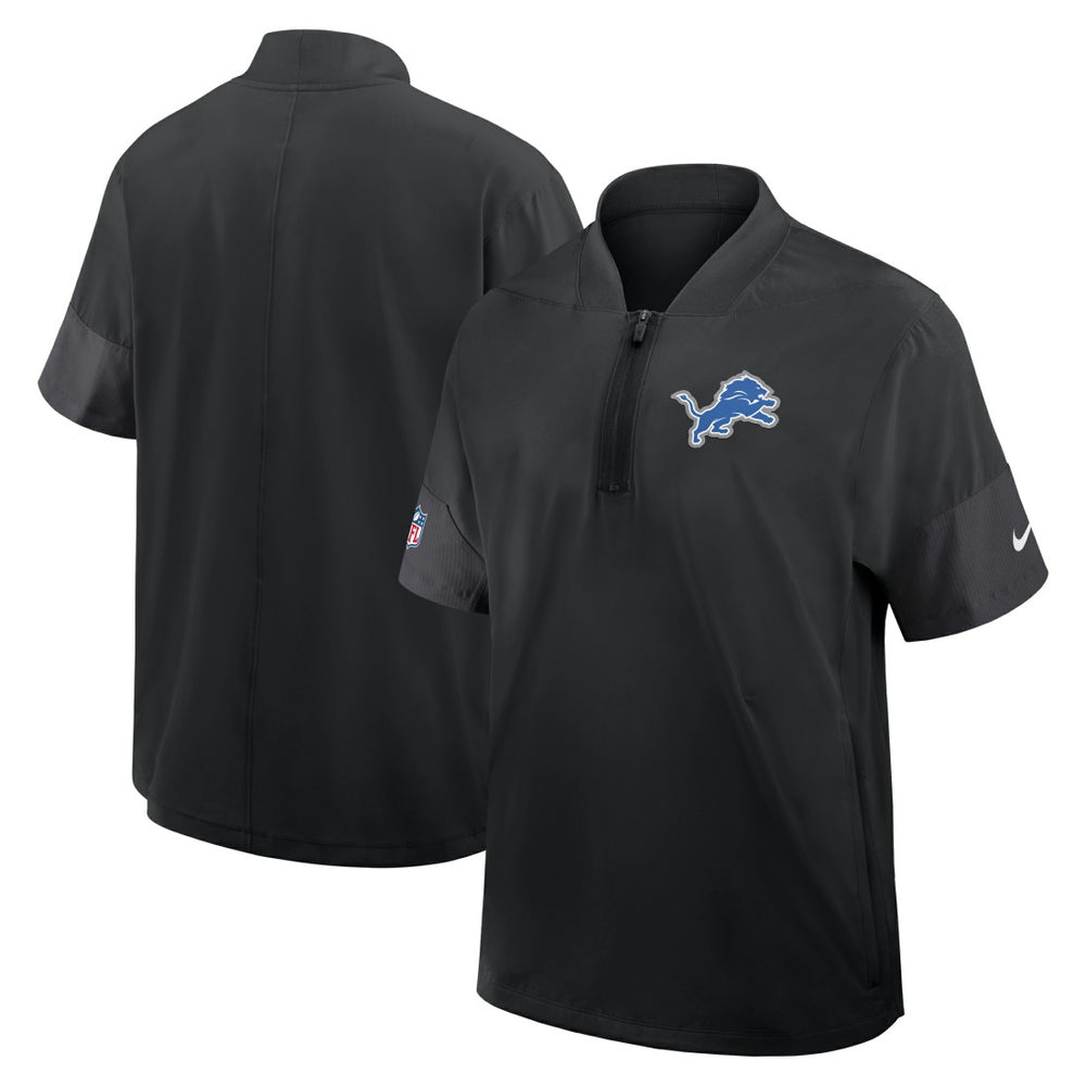 Detroit Lions Sideline Short Sleeve Quarter-Zip Dri-FIT Coach Jacket | NFL Hot