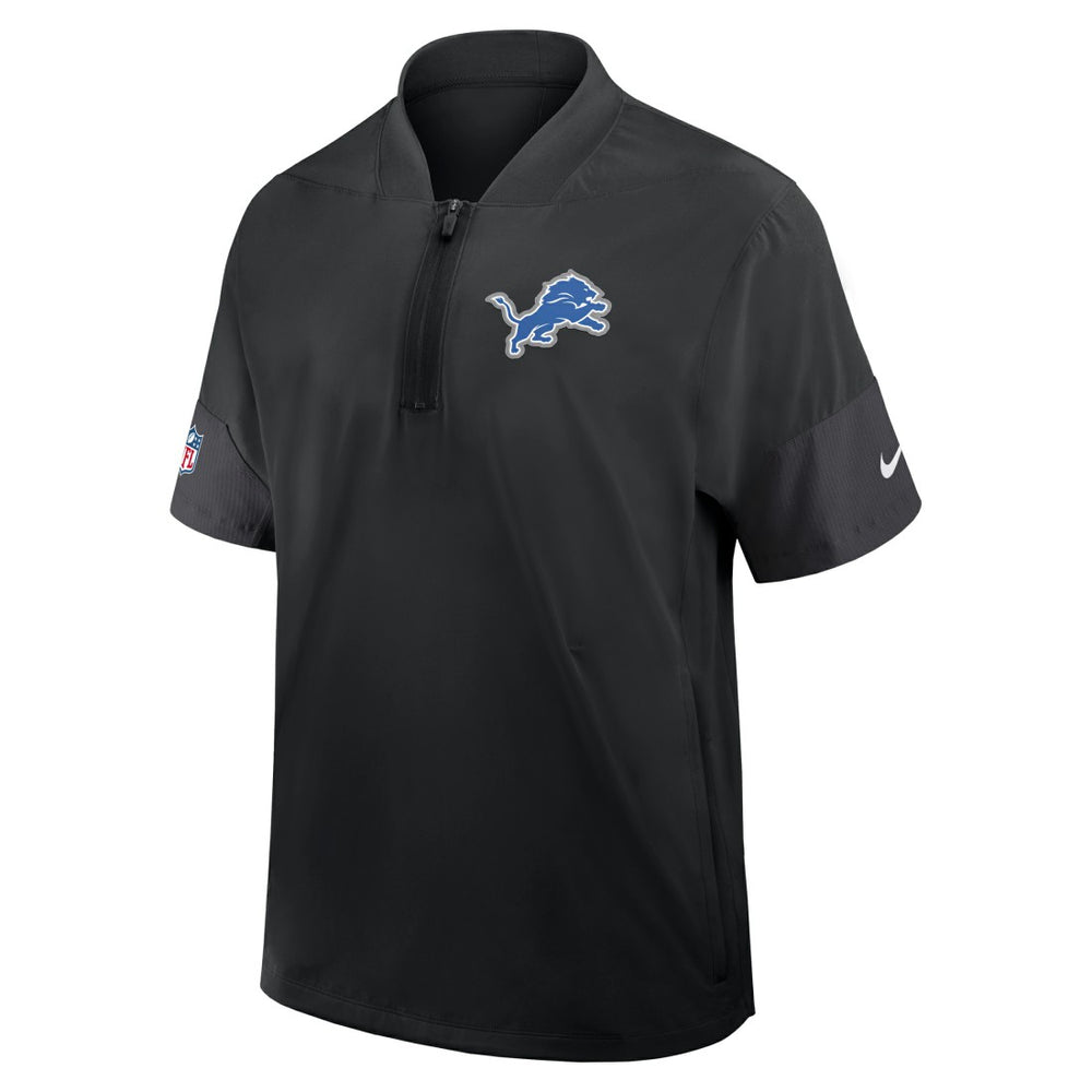 Detroit Lions Sideline Short Sleeve Quarter-Zip Dri-FIT Coach Jacket | NFL Hot
