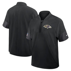 Baltimore Ravens Sideline Short Sleeve Quarter-Zip Dri-FIT Coach Jacket | NFL On sale