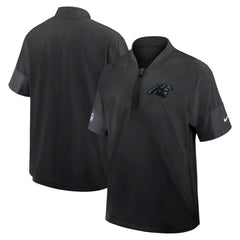 Carolina Panthers Sideline Short Sleeve Quarter-Zip Dri-FIT Coach Jacket | NFL Outlet