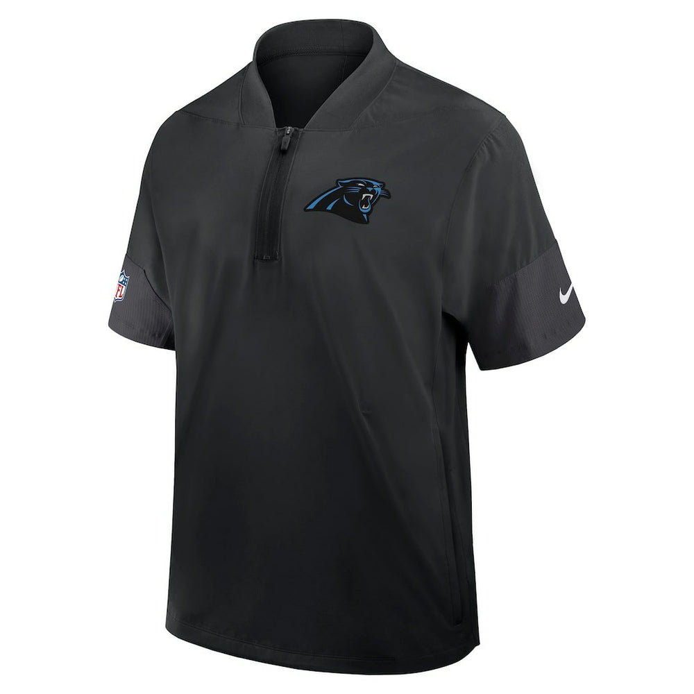 Carolina Panthers Sideline Short Sleeve Quarter-Zip Dri-FIT Coach Jacket | NFL Outlet