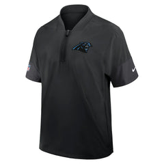 Carolina Panthers Sideline Short Sleeve Quarter-Zip Dri-FIT Coach Jacket | NFL Outlet