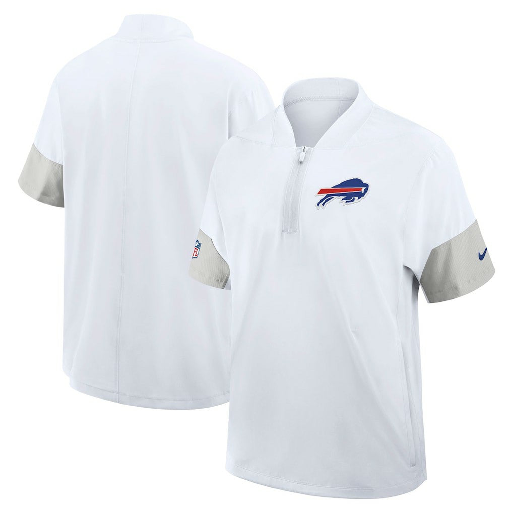 Buffalo Bills Sideline Short Sleeve Quarter-Zip Dri-FIT Coach Jacket | NFL Outlet