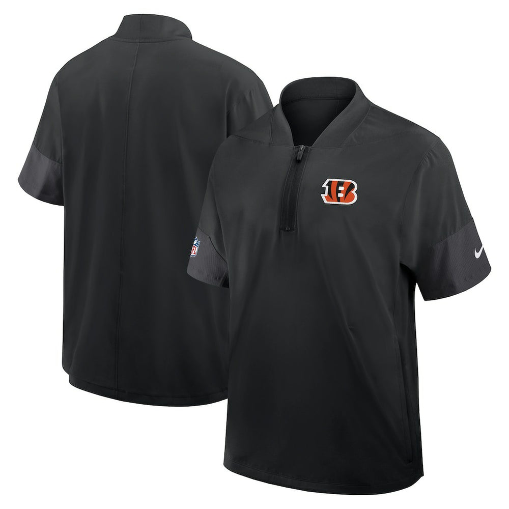 Cincinnati Bengals Sideline Short Sleeve Quarter-Zip Dri-FIT Coach Jacket | NFL Near me