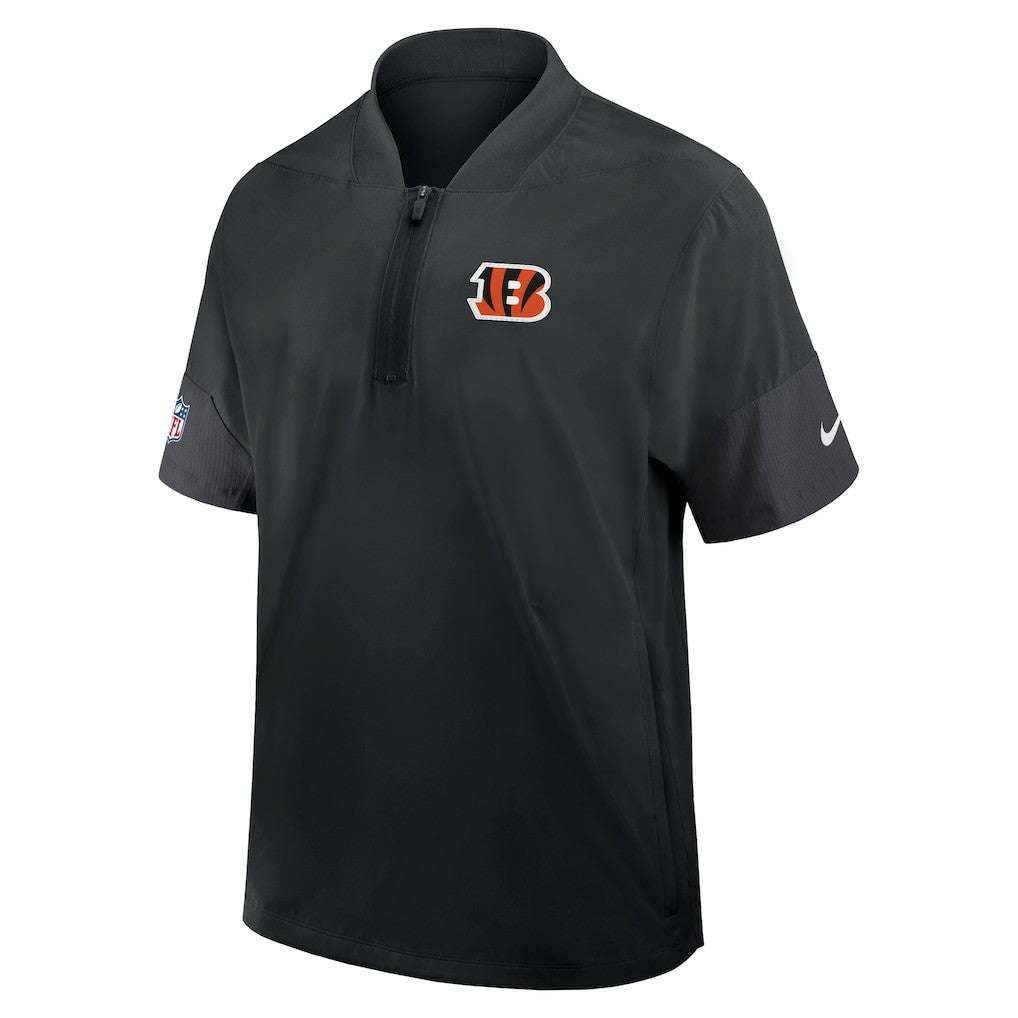Cincinnati Bengals Sideline Short Sleeve Quarter-Zip Dri-FIT Coach Jacket | NFL Near me