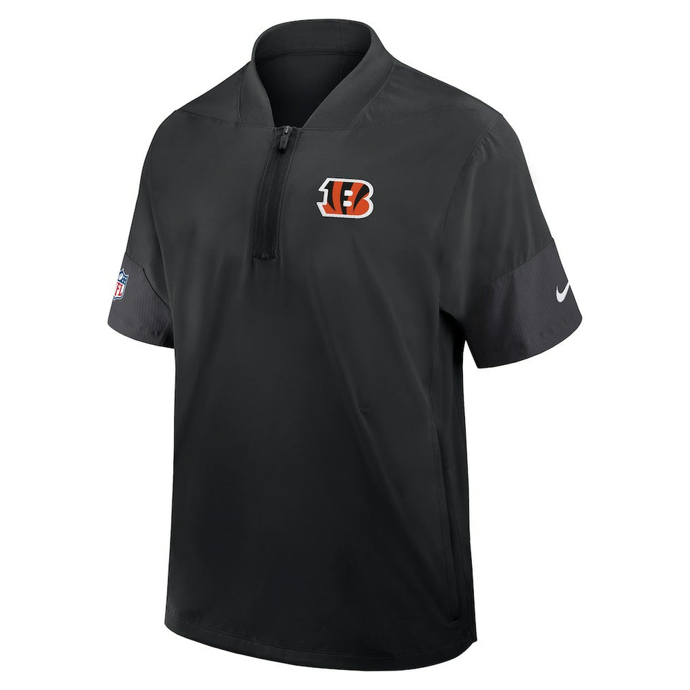 Cincinnati Bengals Sideline Short Sleeve Quarter-Zip Dri-FIT Coach Jacket | NFL Near me