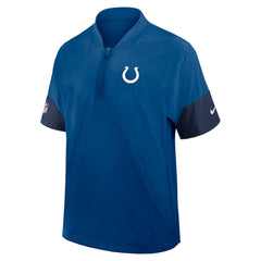 Indianapolis Colts Sideline Short Sleeve Quarter-Zip Dri-FIT Coach Jacket | NFL On sale