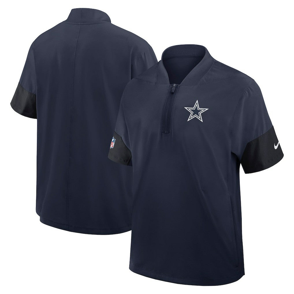 Dallas Cowboys Sideline Short Sleeve Quarter-Zip Dri-FIT Coach Jacket | NFL US