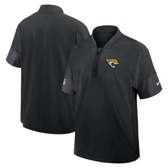 Jacksonville Jaguars Sideline Short Sleeve Quarter-Zip Dri-FIT Coach Jacket | NFL New
