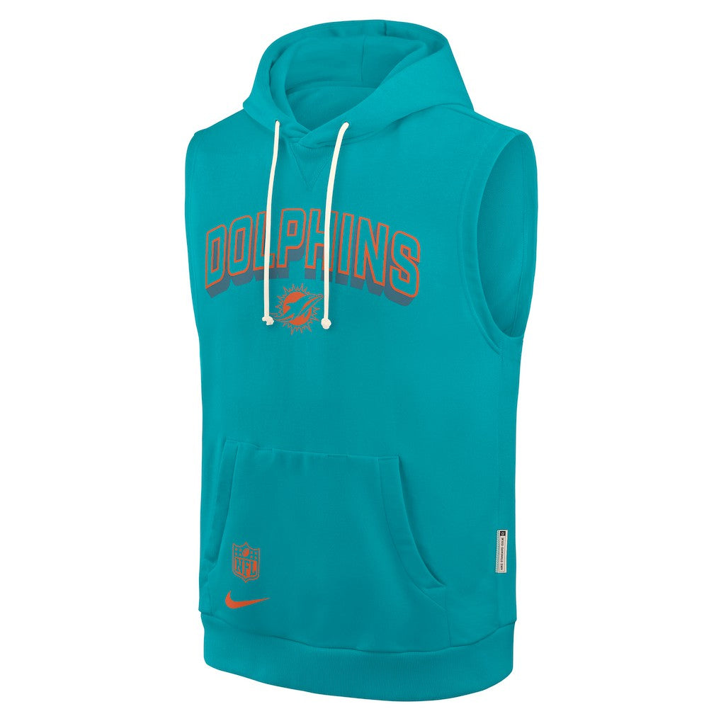 Miami Dolphins Sideline Standard Issue Dri-FIT Sleeveless Hoodie | NFL Near me
