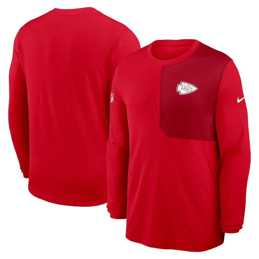 Kansas City Chiefs Sideline Coach UV Dri-FIT Long Sleeve Shirt | NFL New