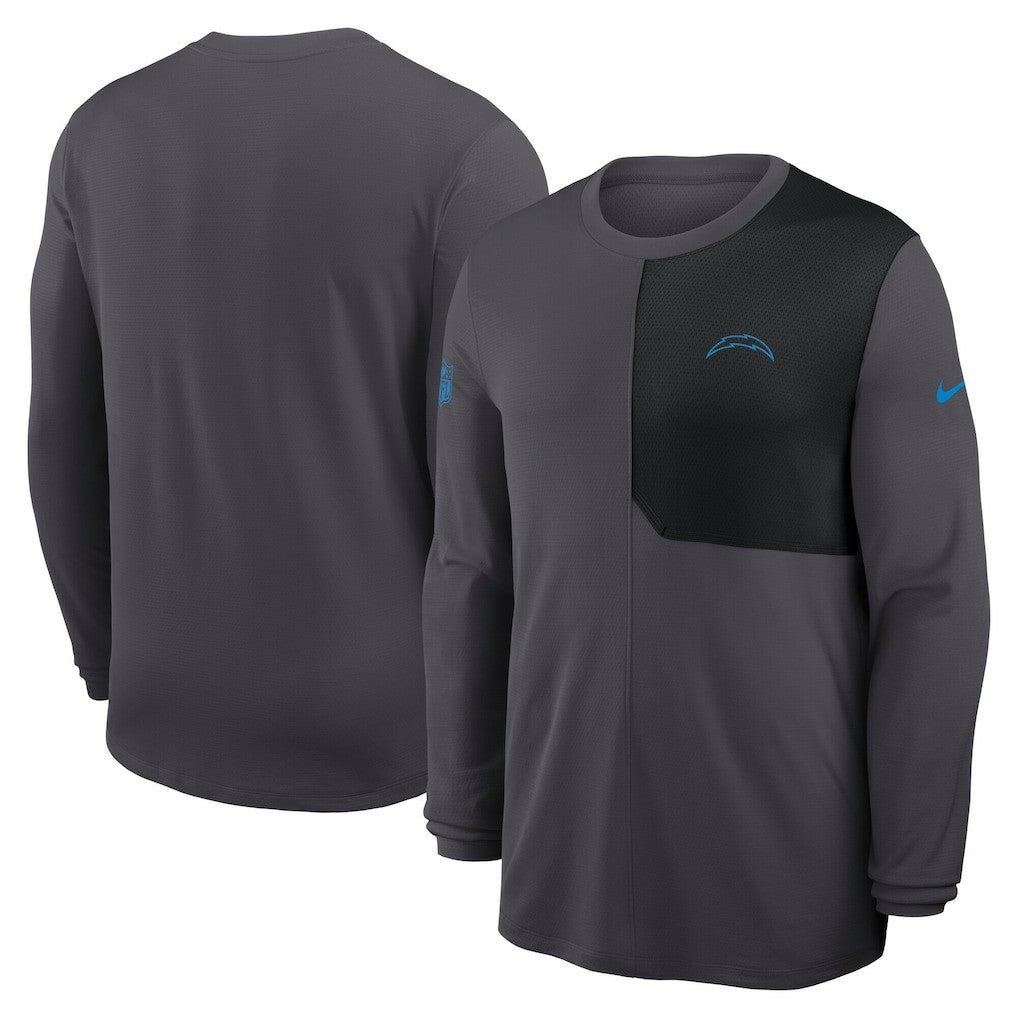 Los Angeles Chargers Sideline Coach UV Dri-FIT Long Sleeve Shirt | NFL Discount