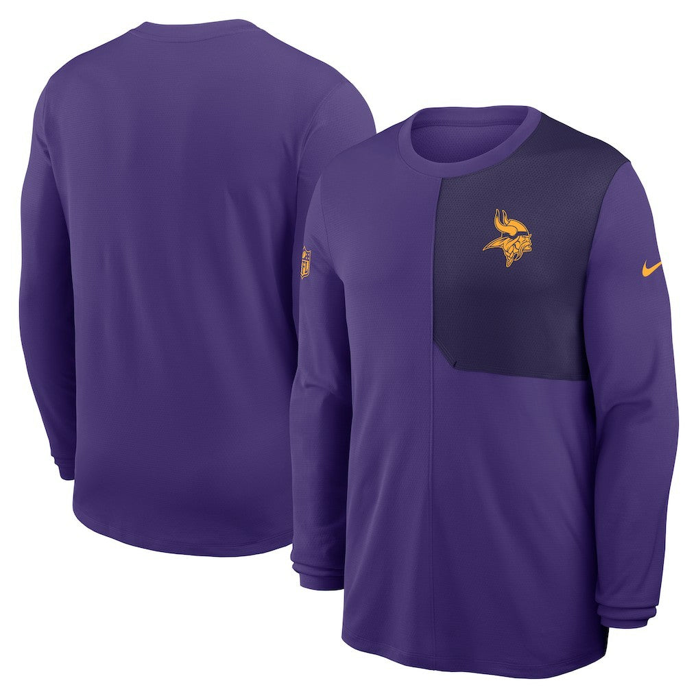 Minnesota Vikings Sideline Coach UV Dri-FIT Long Sleeve Shirt | NFL New