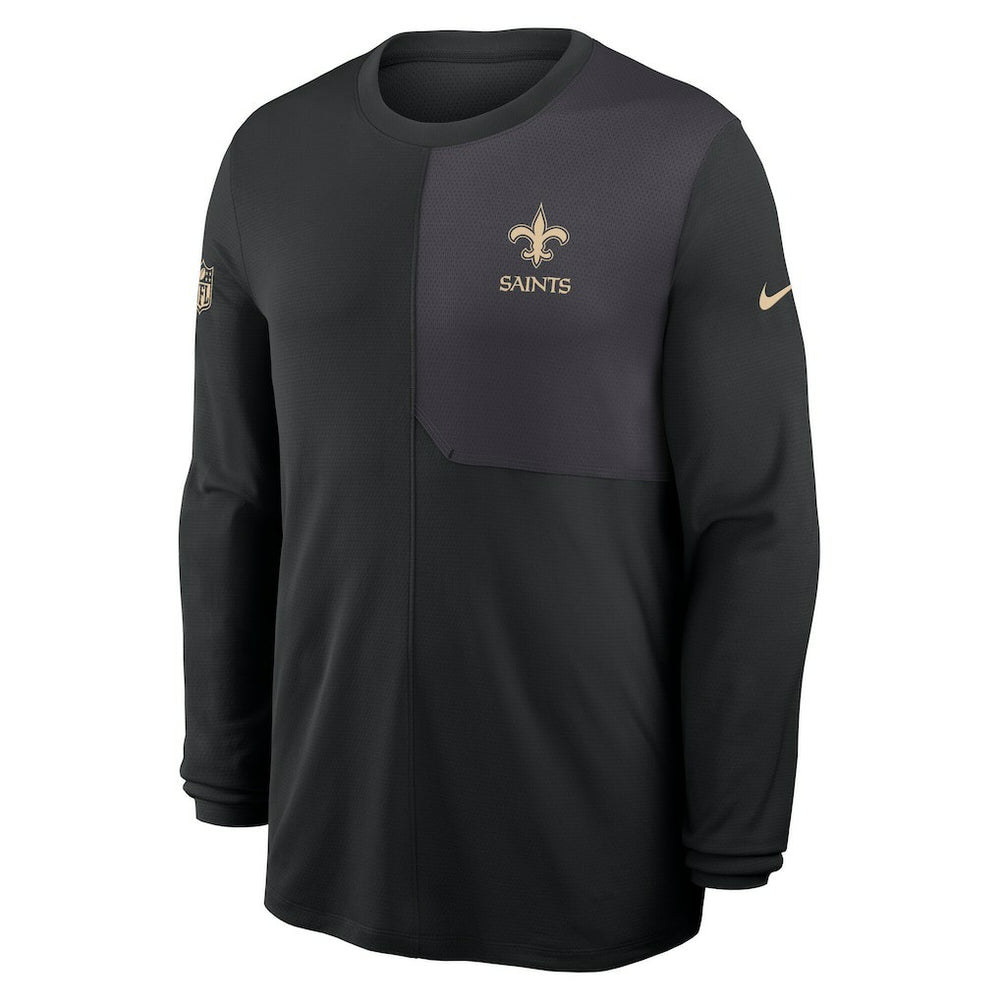 New Orleans Saints Sideline Coach UV Dri-FIT Long Sleeve Shirt | NFL Sale