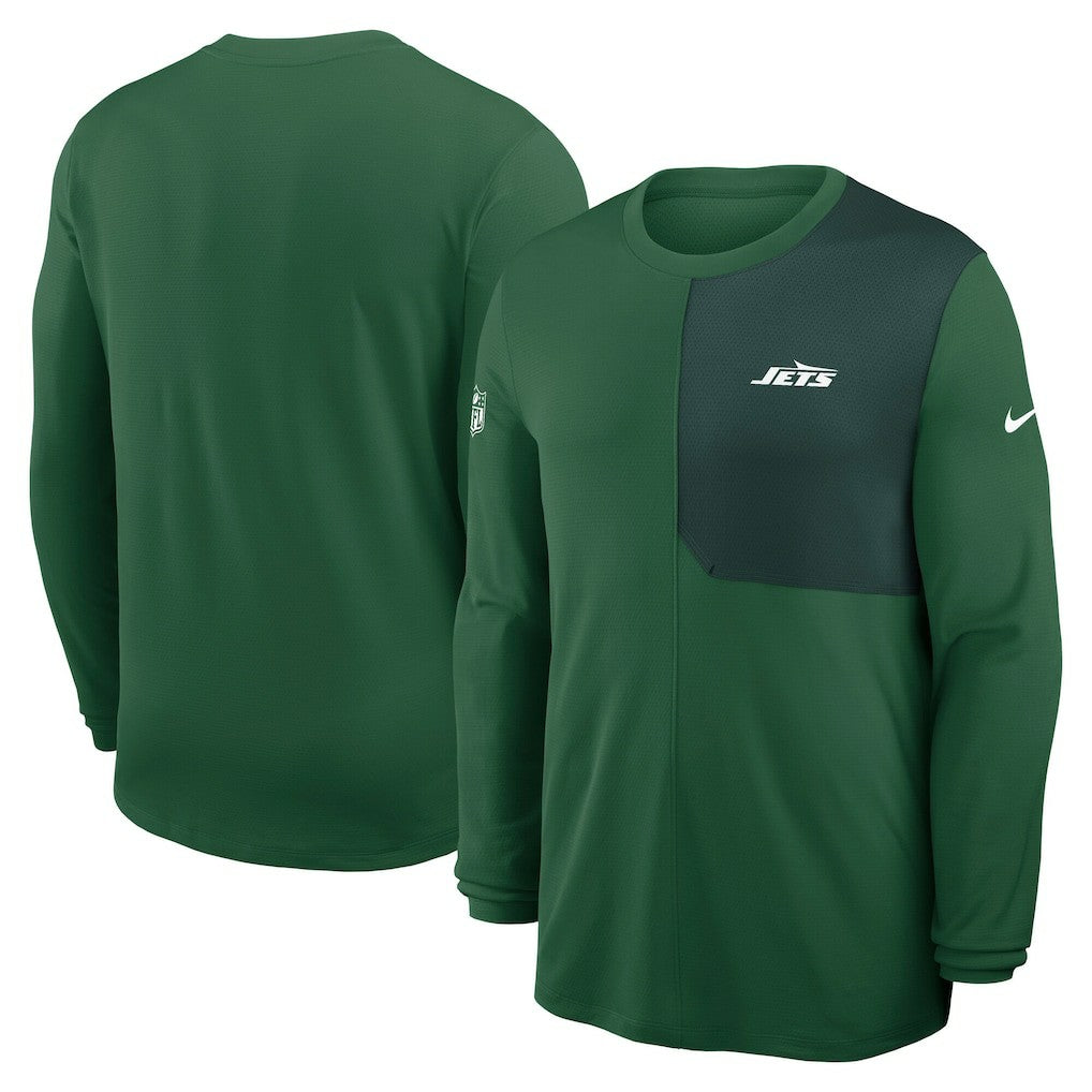 New York Jets Sideline Coach UV Dri-FIT Long Sleeve Shirt | NFL US