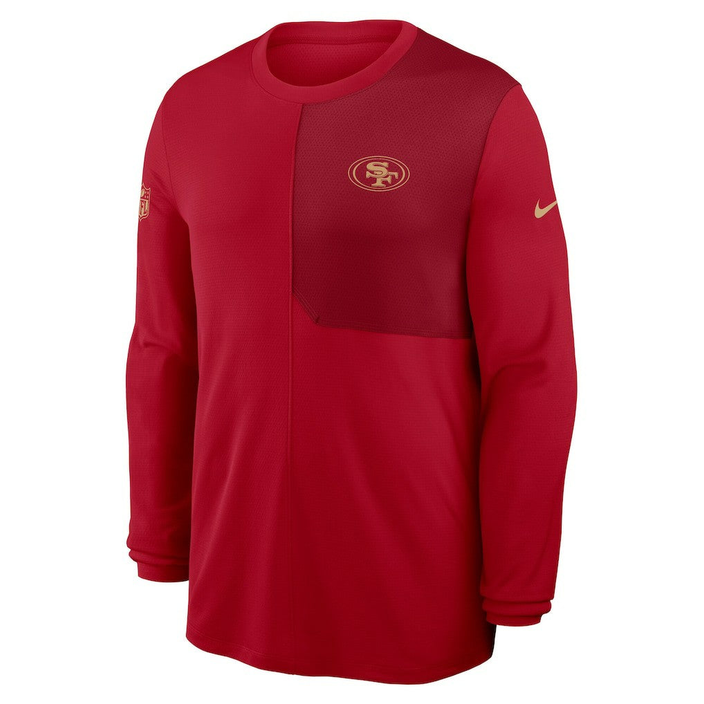 San Francisco 49ers Sideline Coach UV Dri-FIT Long Sleeve Shirt | NFL On sale