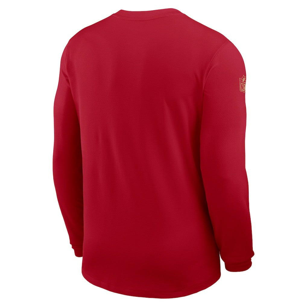 San Francisco 49ers Sideline Coach UV Dri-FIT Long Sleeve Shirt | NFL On sale