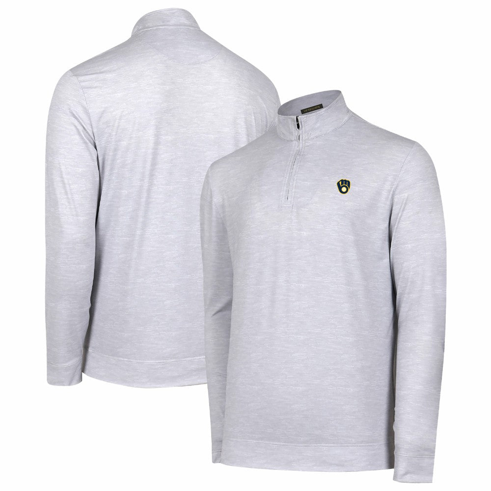 Milwaukee Brewers Sublime Tri-Blend Quarter-Zip Jacket - MLB Jackets